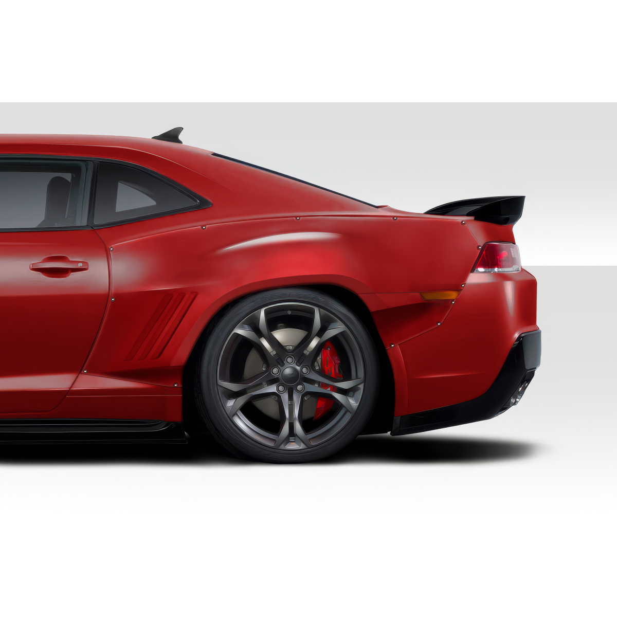 Modify your Chevrolet Camaro 2010 with our Exterior/Fenders - Side angle view of the rear of the vehicle