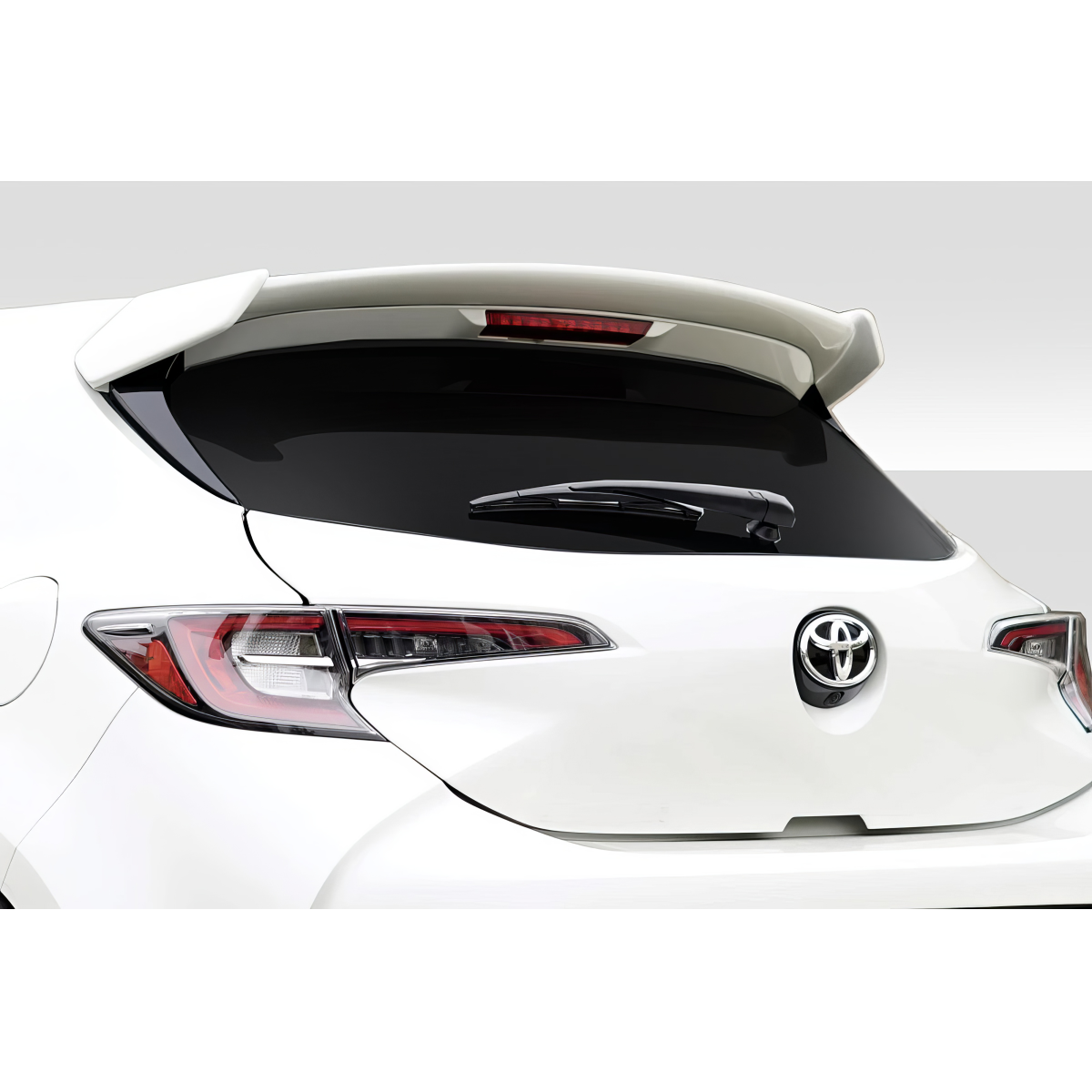 Modify your Toyota Corolla 2019 with our Exterior/Wings - View of rear spoiler from slightly elevated angle