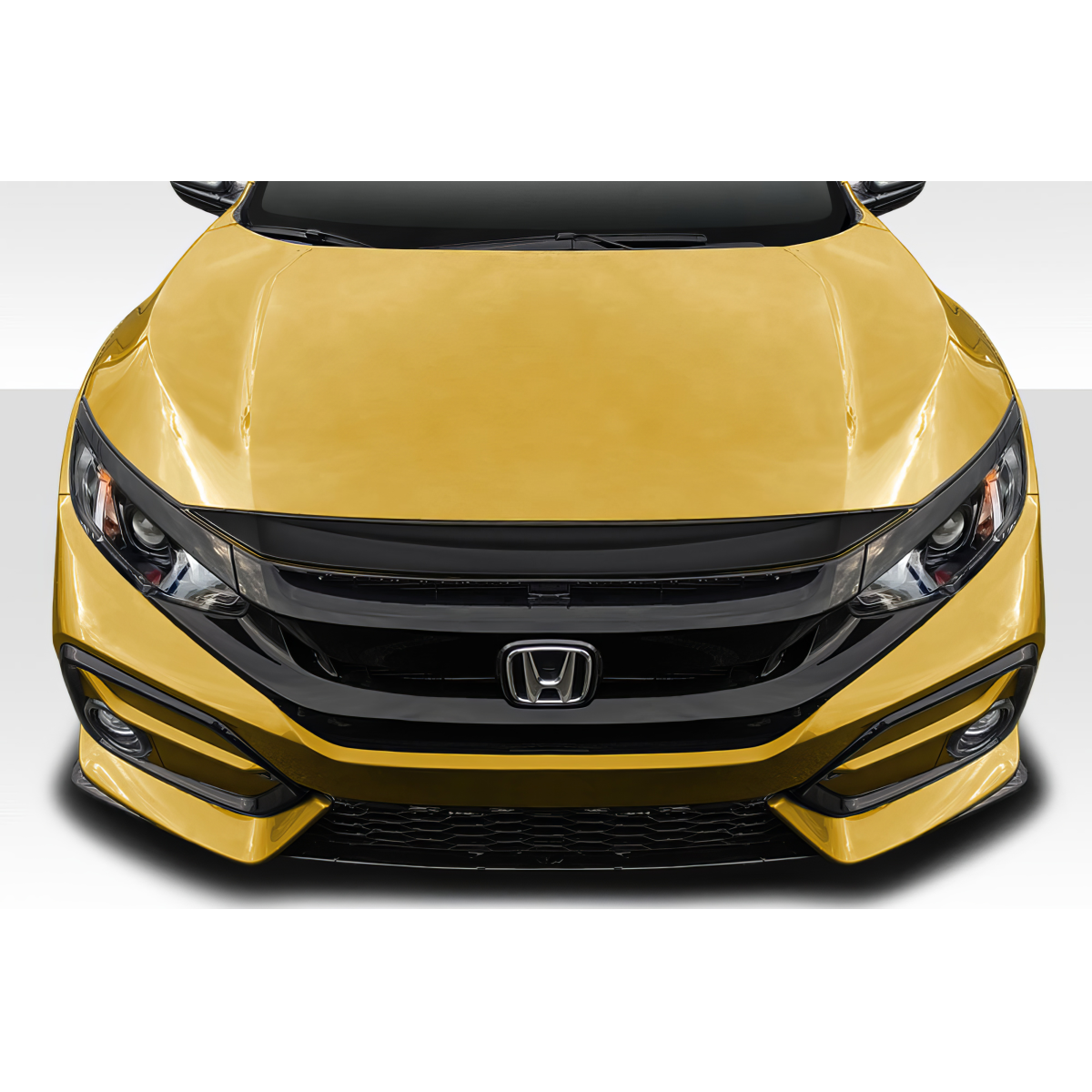 Modify your Honda Civic 2016 with our Exterior/Hoods - Front view angle of the vehicle hood