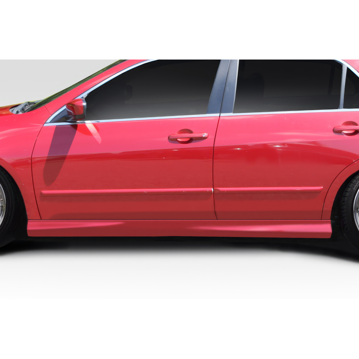 Modify your Honda Accord 2003 with our Exterior/Side Skirts - Side view showcasing the side skirt attachment