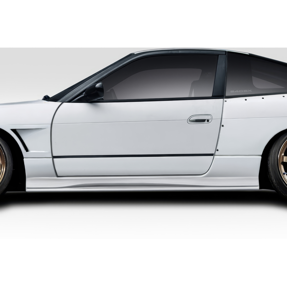 Modify your Nissan 240SX 1989 with our Exterior/Side Skirts - Side profile view of the vehicle part