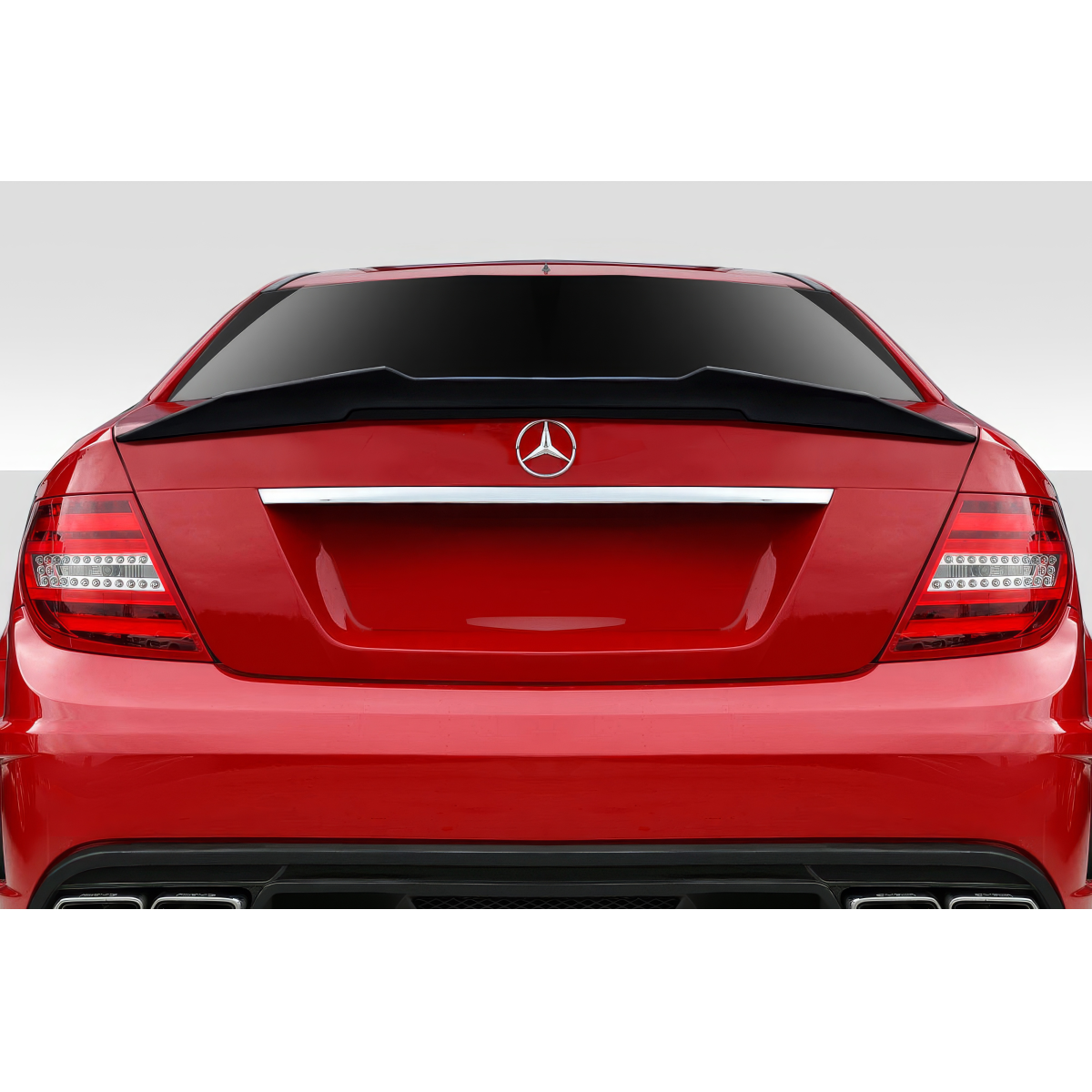 Modify your Mercedes-Benz C300 2008 with our Exterior/Wings - Rear view of the vehicle at a straight angle