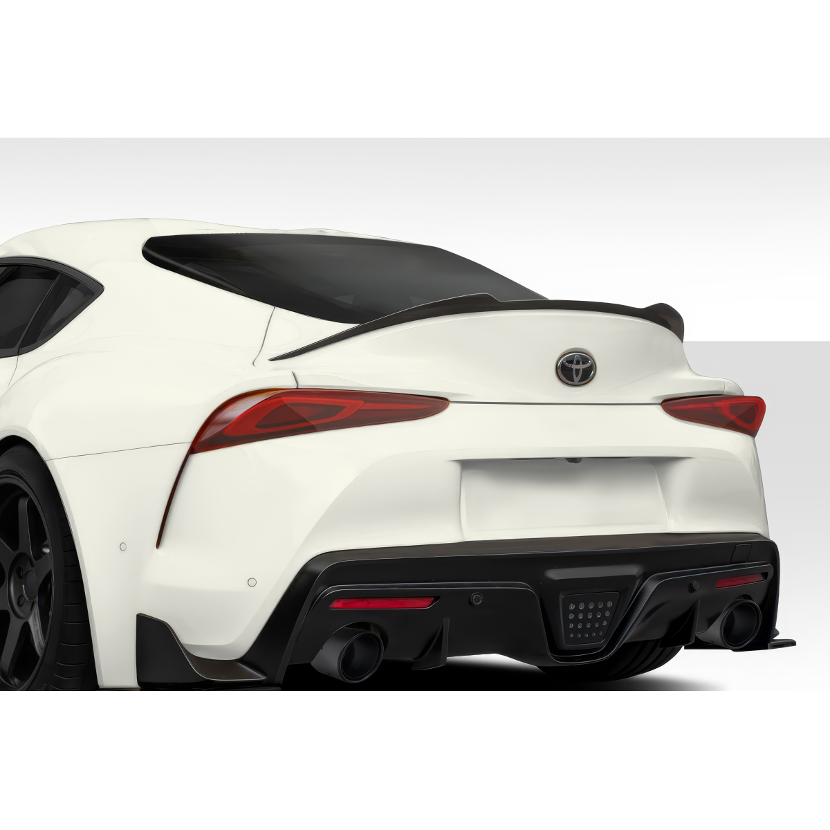 Modify your Toyota Supra 2019 with our Exterior/Wings - Rear angle view of vehicle showcasing rear wing