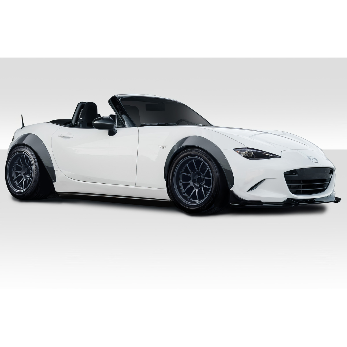 Modify your Mazda Miata 2016 with our Exterior/Fenders - Side view angle showcasing fender flares