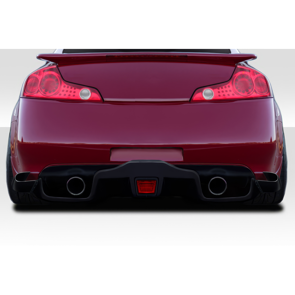 Modify your Infiniti G35 2003 with our Exterior/Diffusers - Rear view angle showcasing the diffuser and exhausts