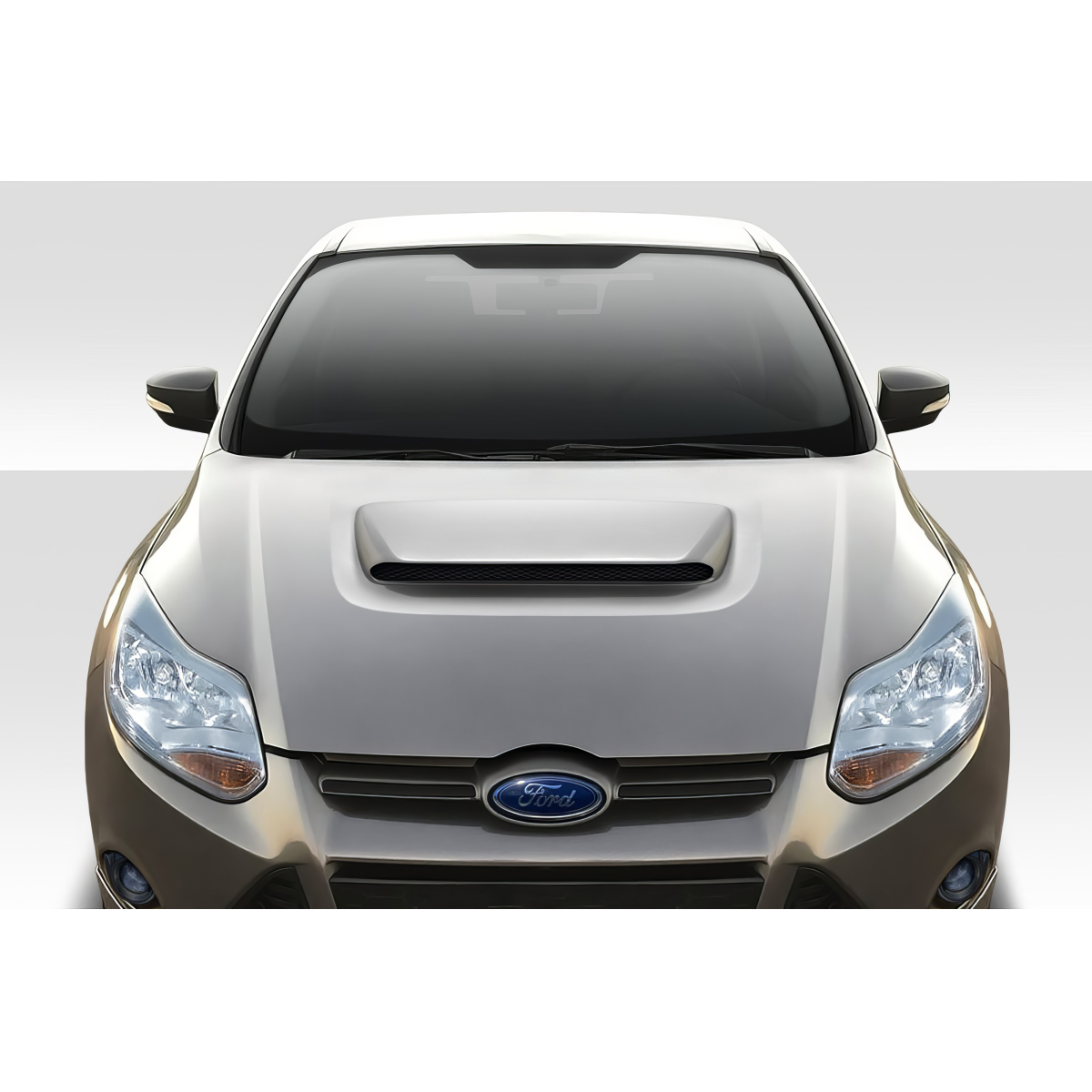 Modify your Ford Focus 2012 with our Exterior/Hoods - Frontal view of the vehicle hoods design