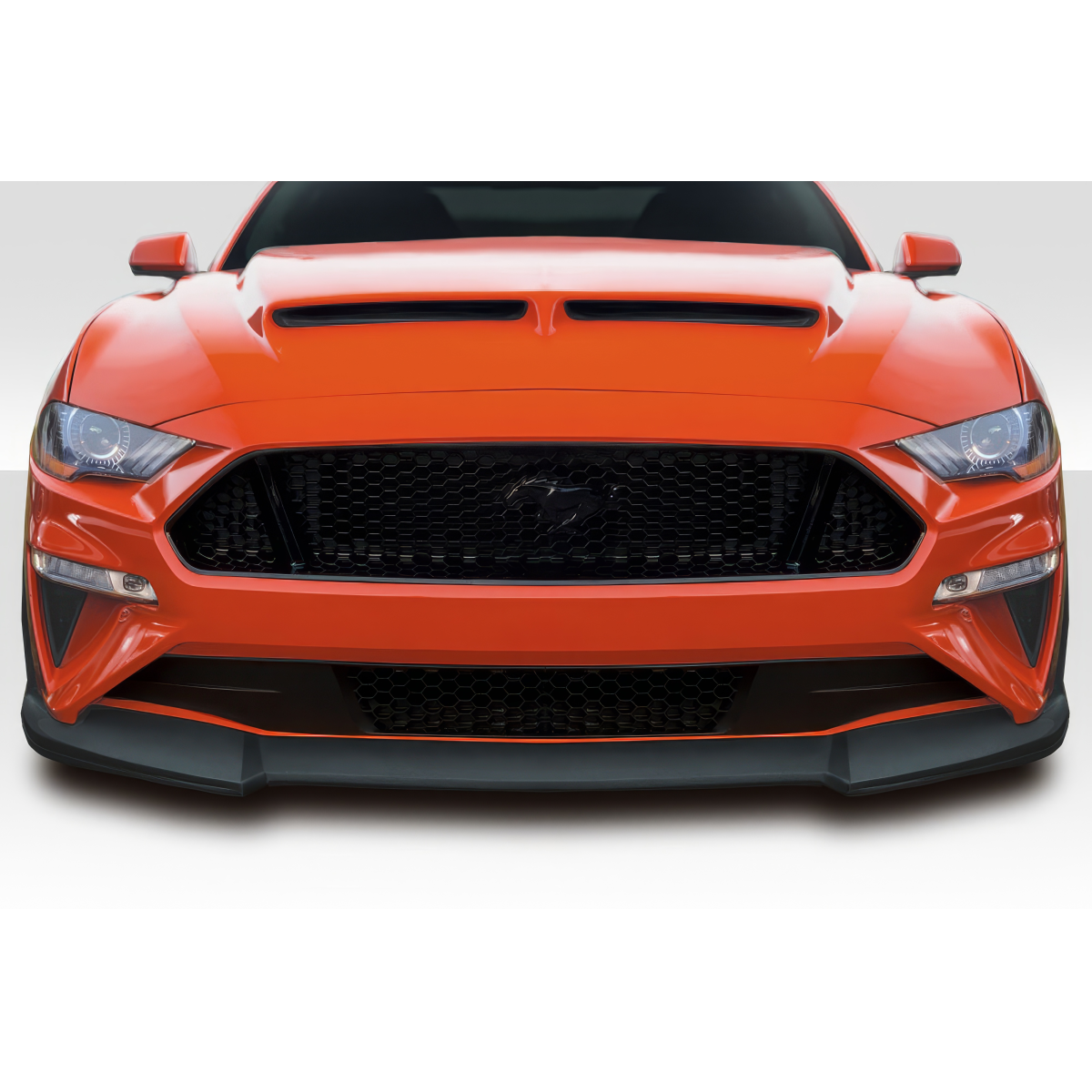 Modify your Ford Mustang 2018 with our Exterior/Front Bumpers or Lips - Front view of vehicle showing bumper angle