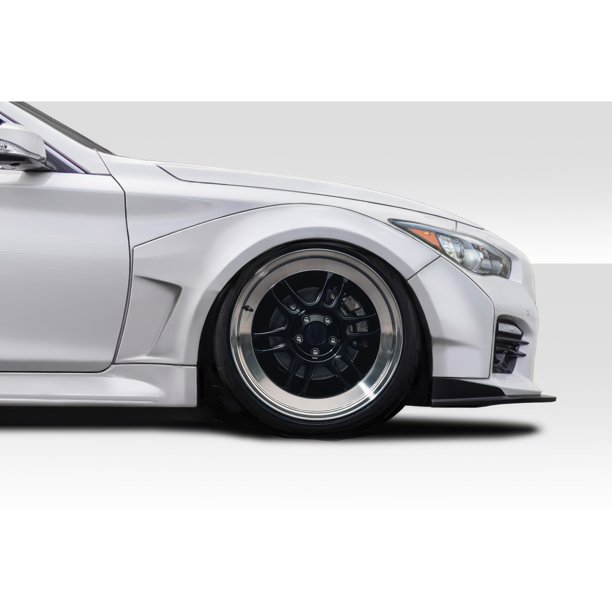 Modify your Infiniti Q50 2014 with our Exterior/Fenders - Side angle showing fender and wheel details