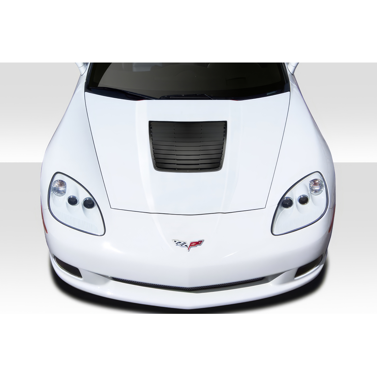 Modify your Chevrolet Corvette 2005 with our Exterior/Hoods - Top down view of hood at a 90 degree angle