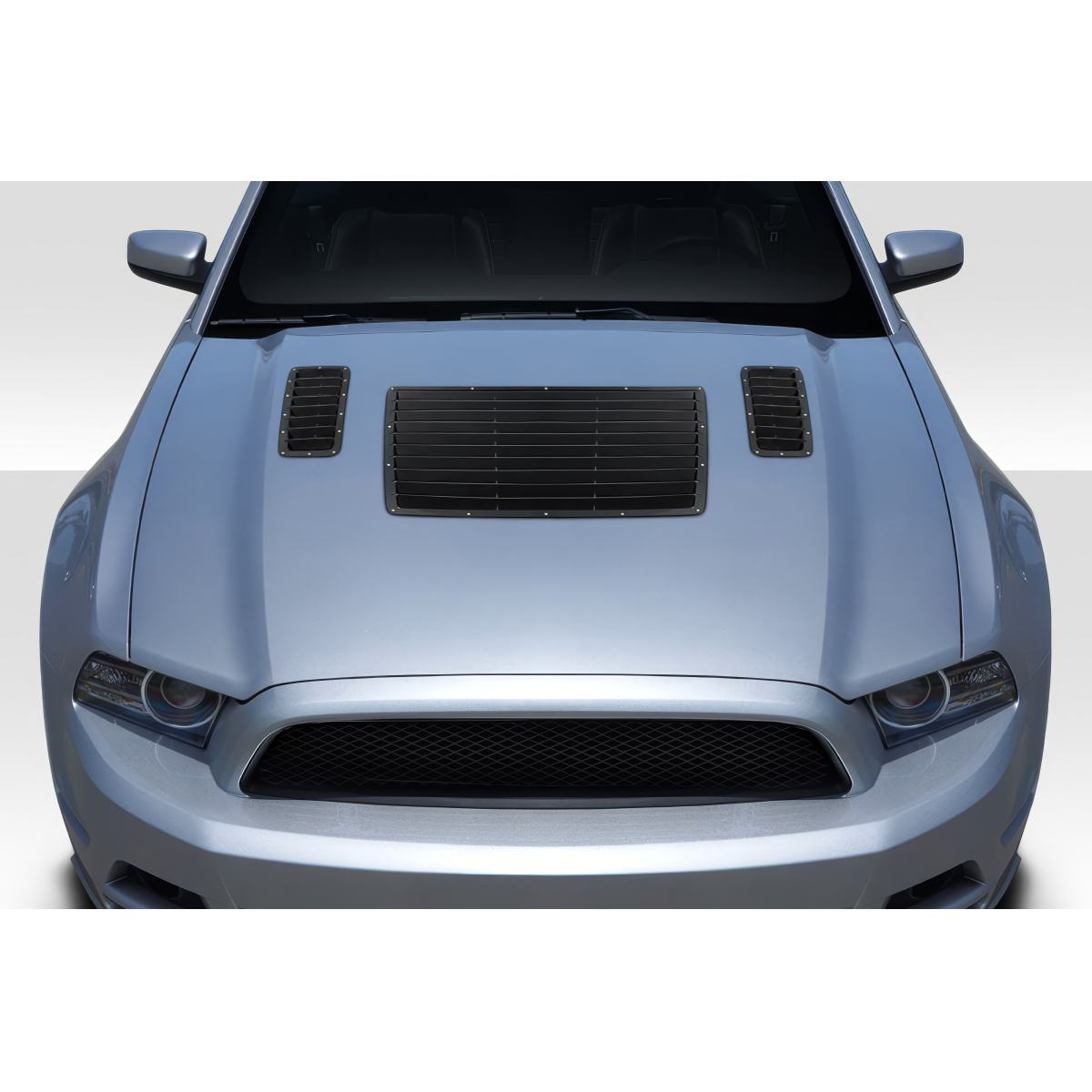 Modify your Ford Mustang 2013 with our Exterior/Hoods - Car hood viewed from front at eye level