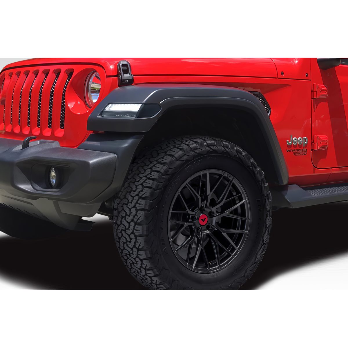 Modify your Jeep Wrangler 2007 with our Exterior/Fenders - Front three quarter angle view of vehicle part