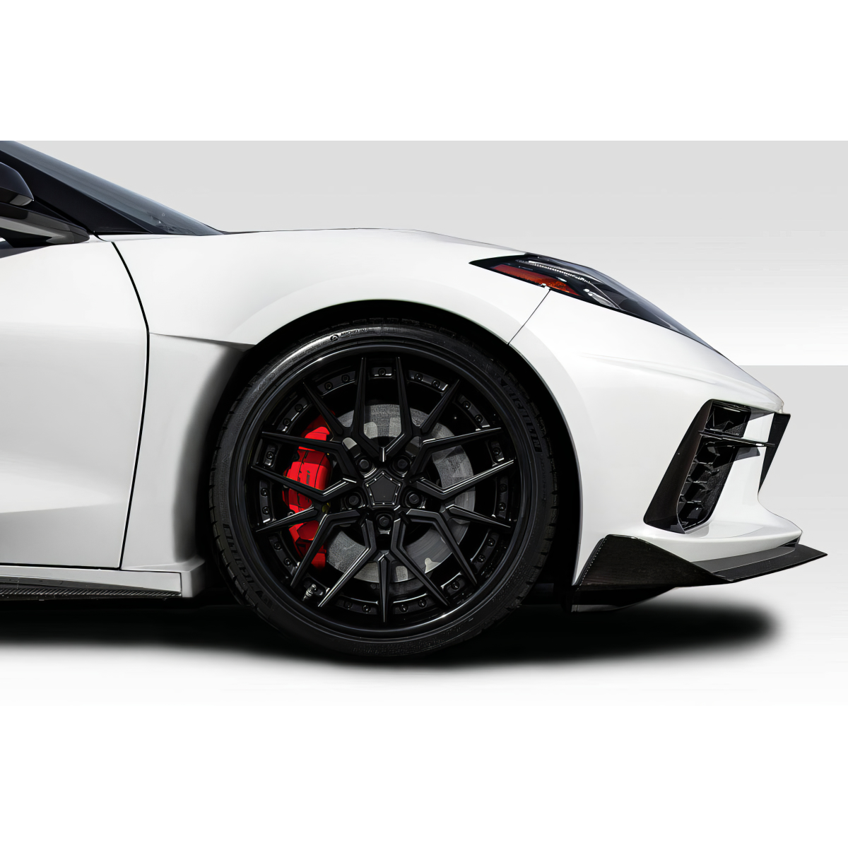 Modify your Chevrolet Corvette 2020 with our Exterior/Fenders - Angled view showing front fender and wheel