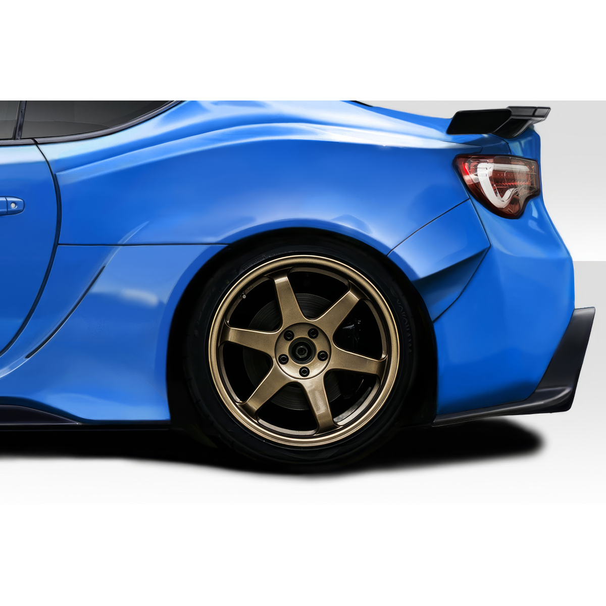 Modify your Toyota 86 2017 with our Exterior/Fenders - Side angle view of vehicle rear end and fender