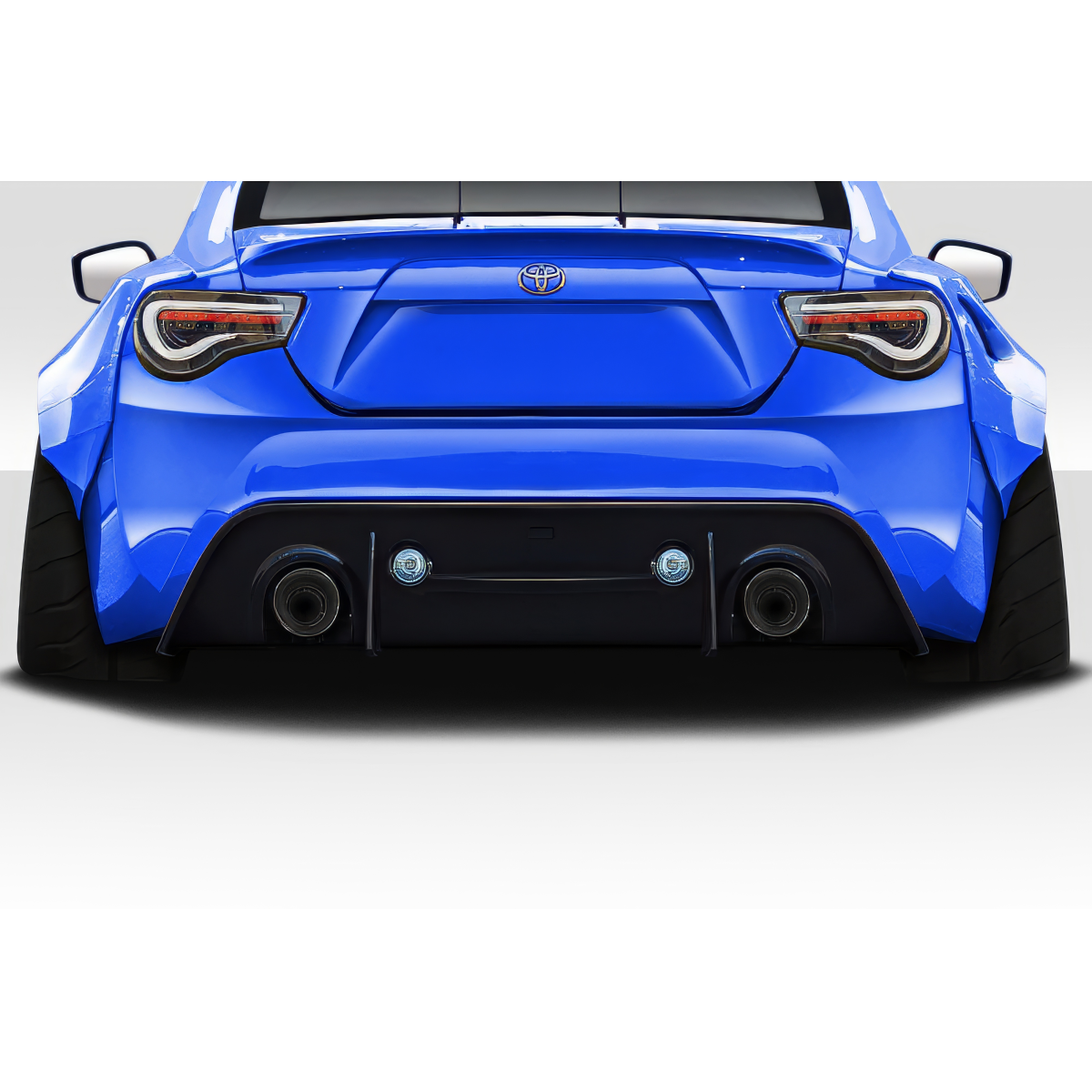 Modify your Subaru BRZ 2013 with our Exterior/Diffusers - Rear view angle showing the diffuser installation