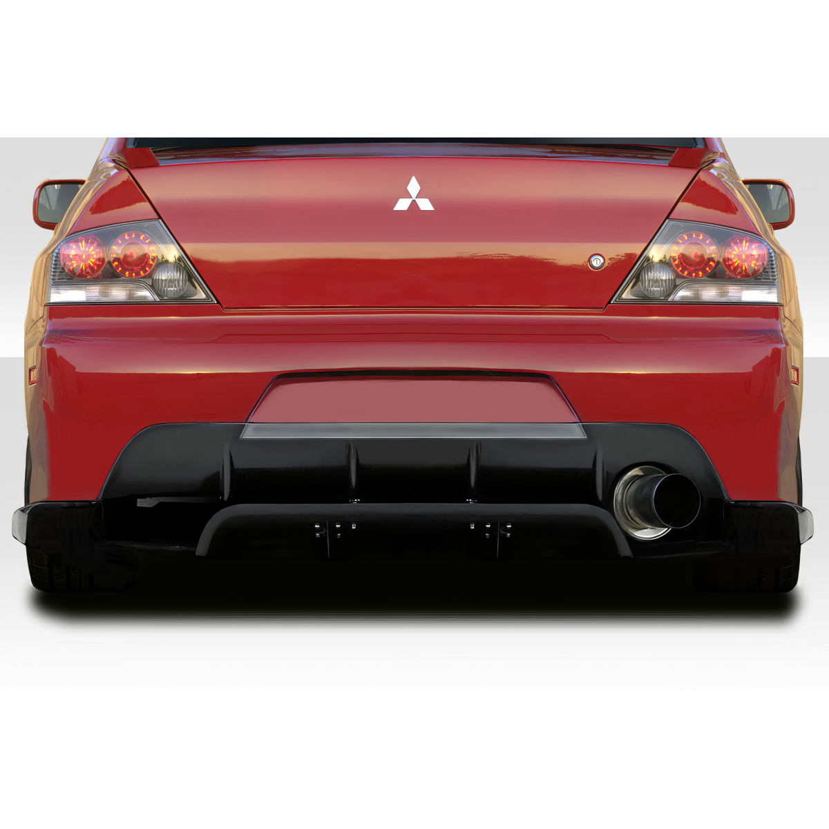 Modify your Mitsubishi Evolution 2003 with our Exterior/Diffusers -  Rear view angle of the Mitsubishi Evolution