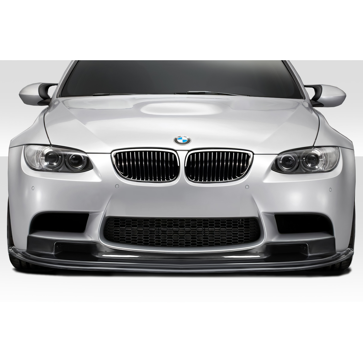 Modify your BMW M3 2008 with our Exterior/Front Bumpers or Lips - Front view of the vehicle at eye level angle