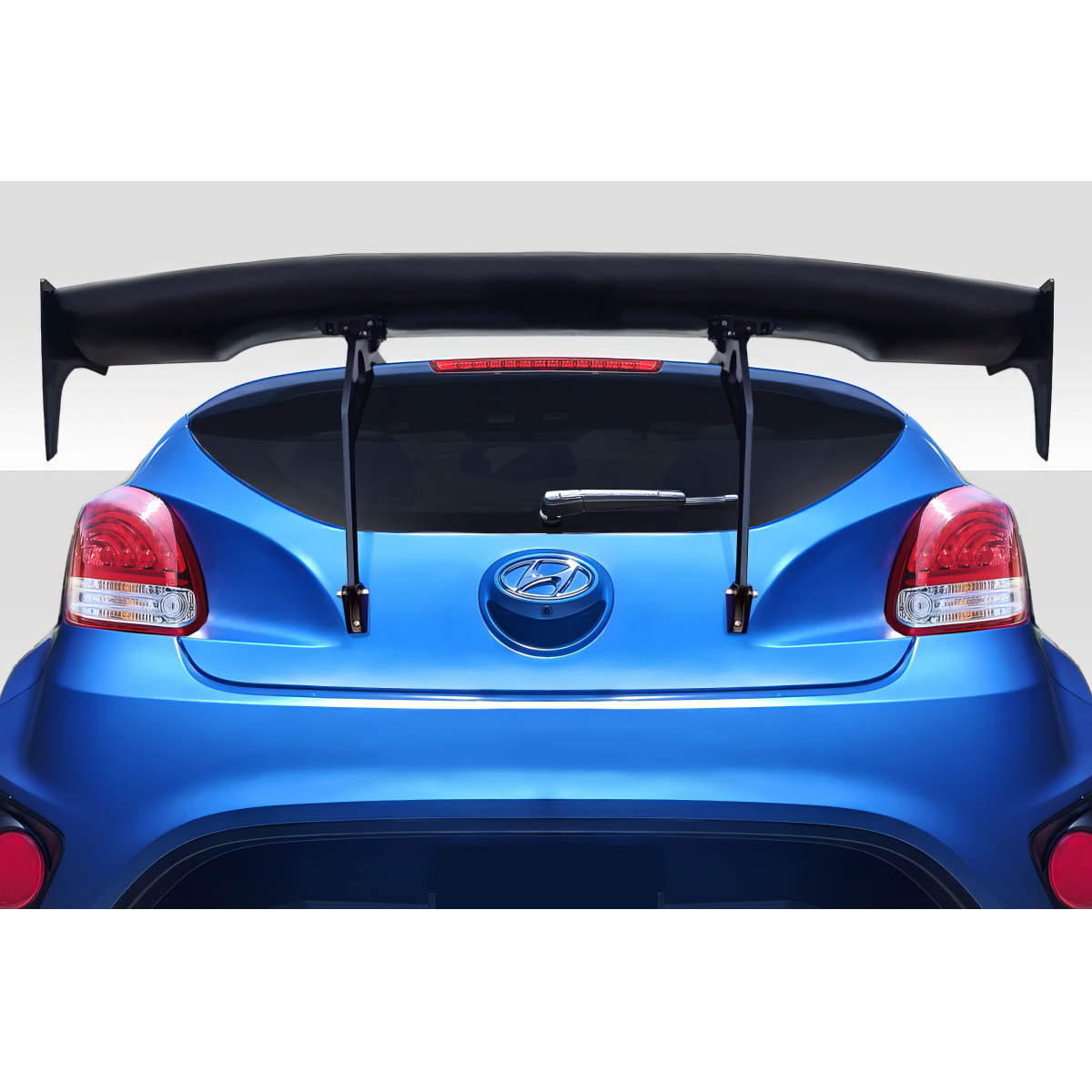 Modify your Hyundai Veloster 2012 with our Exterior/Wings - Rear view angle of the Hyundai Veloster