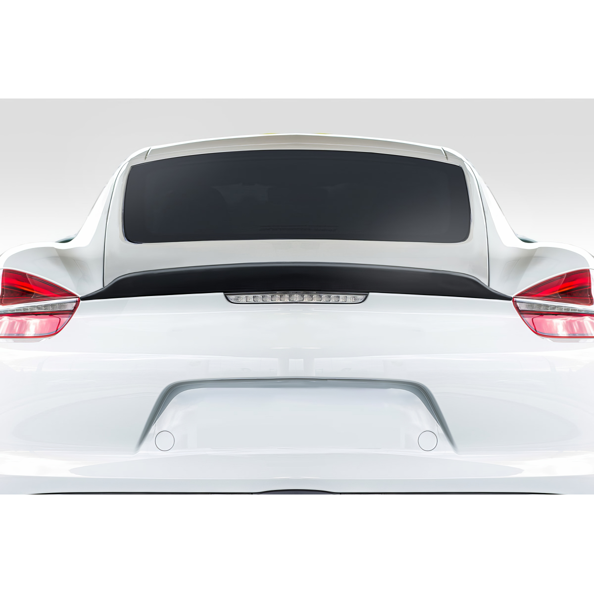 Modify your Porsche Cayman 2014 with our Exterior/Wings - View is straight on from the rear of the vehicle