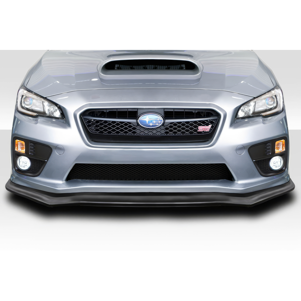 Modify your Subaru Impreza 2015 with our Exterior/Front Bumpers or Lips - Front view at a low angle showing front lip