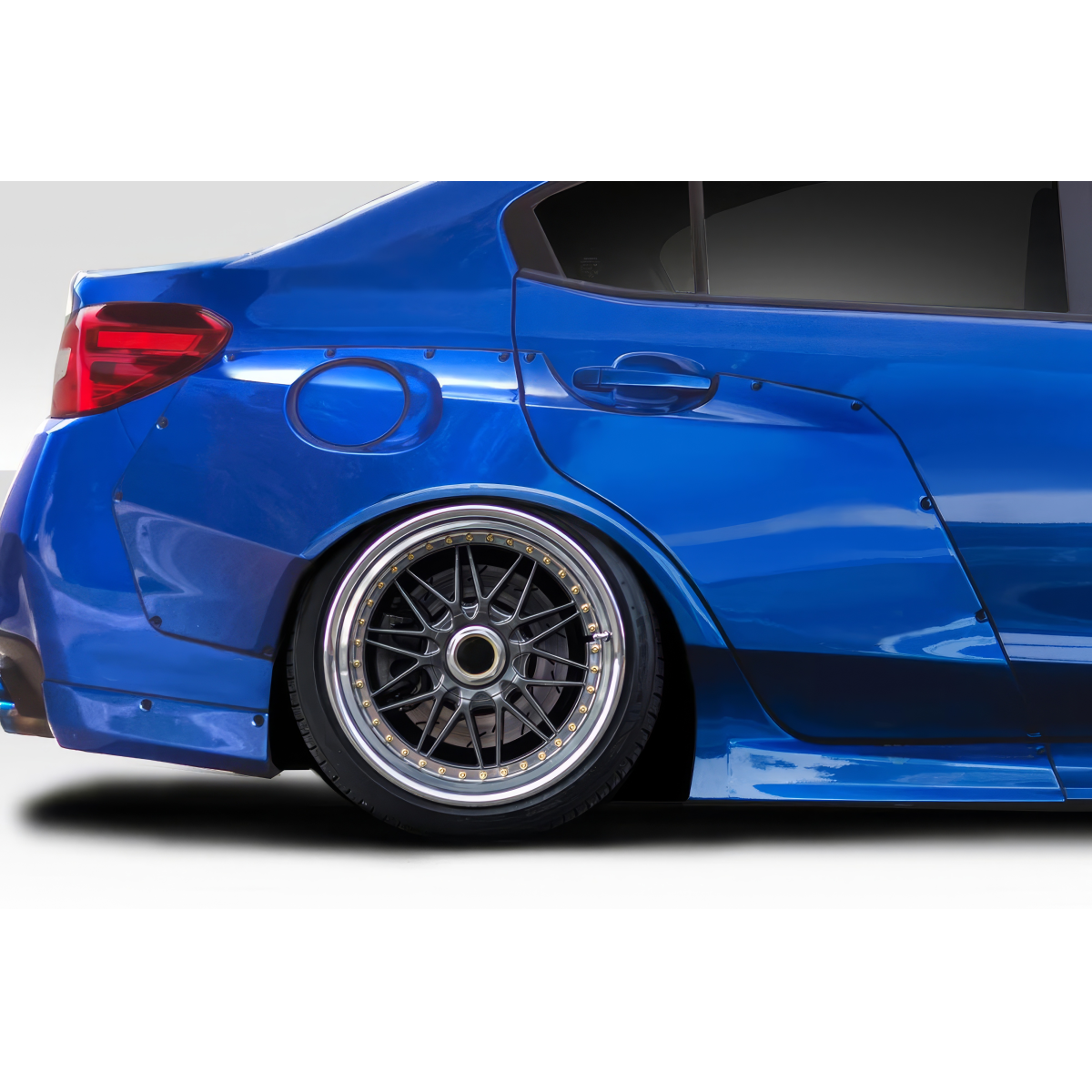 Modify your Subaru WRX 2015 with our Exterior/Fenders - Image shows rear fender flare at side angle