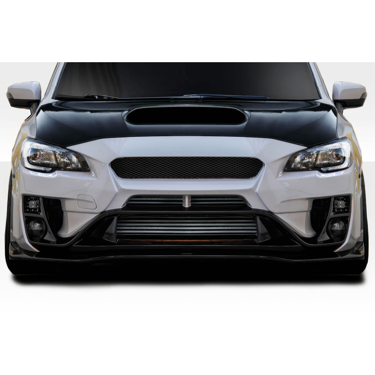 Modify your Subaru Impreza 2015 with our Exterior/Front Bumpers or Lips - Front view of a Subaru vehicle at eye level