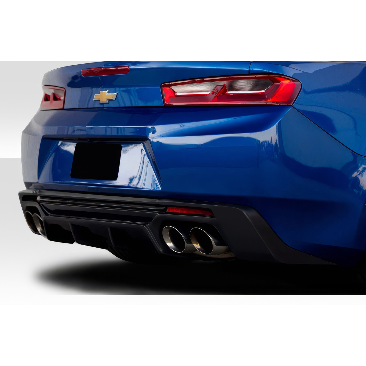 Modify your Chevrolet Camaro 2016 with our Exterior/Diffusers - Rear view at a low angle showing the diffuser