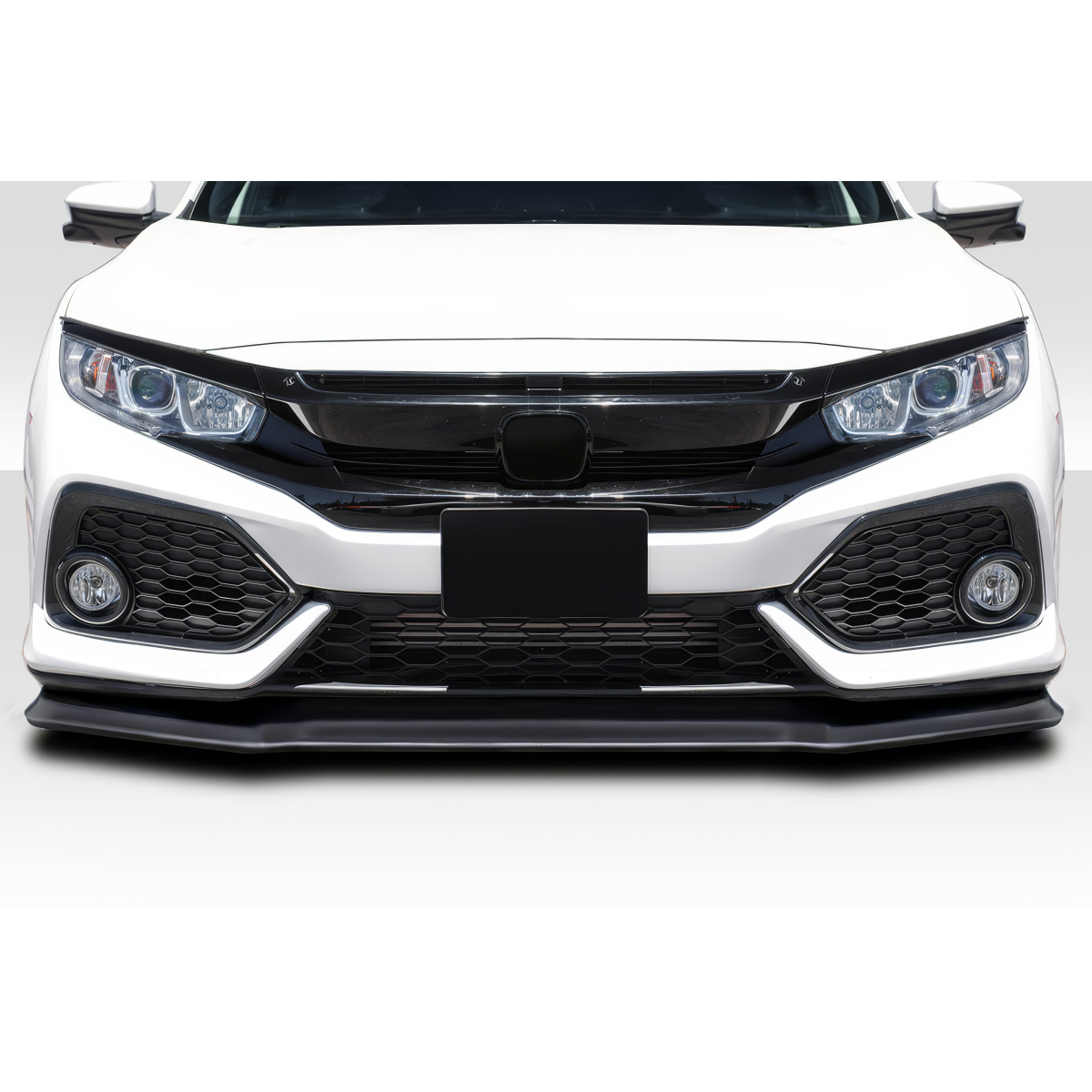 Modify your Honda Civic 2017 with our Exterior/Front Lips - Front view of vehicle at straight angle