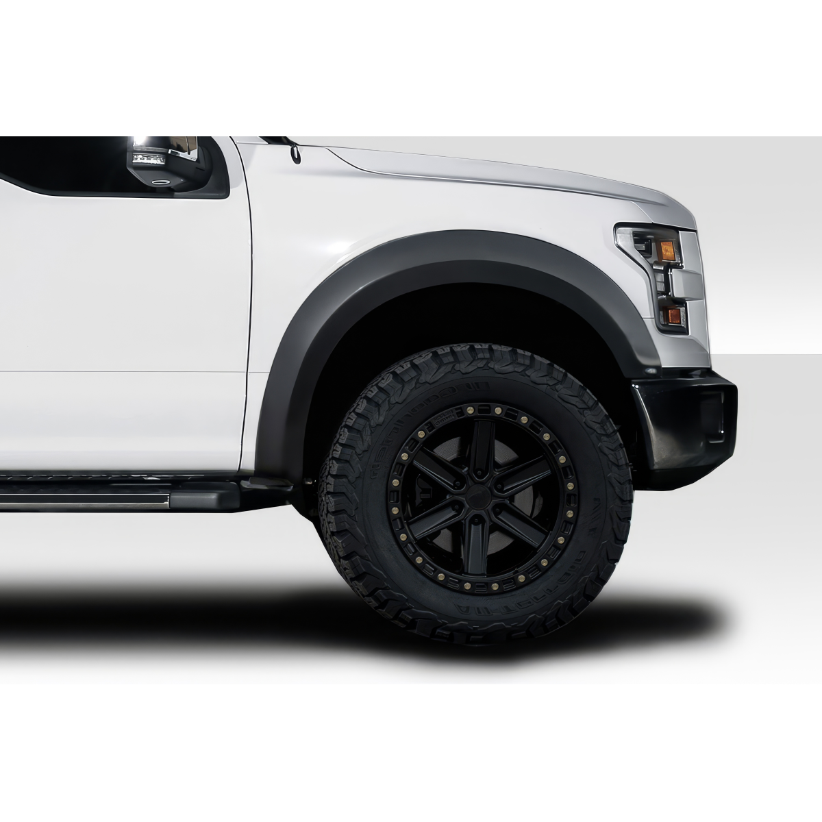 Modify your Ford F-150 2015 with our Exterior/Fenders - Front three quarter angle view of fender flares