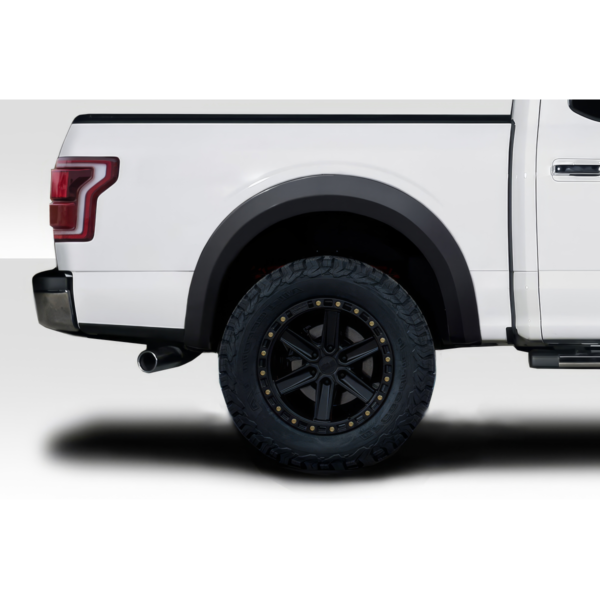 Modify your Ford F-150 2015 with our Exterior/Fenders - Image shows truck from a right side angle