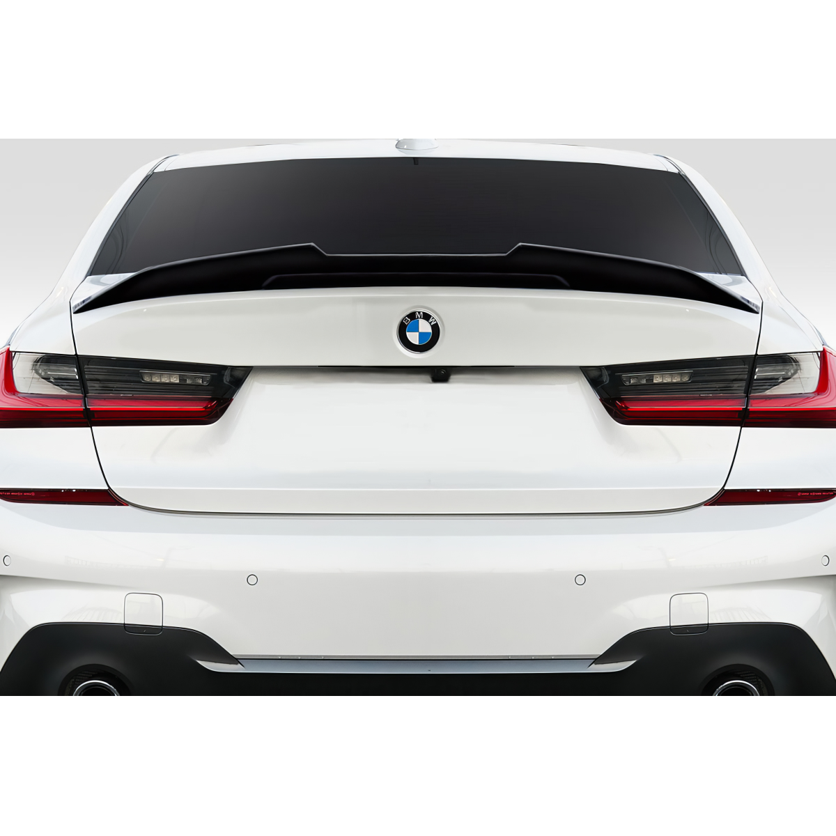 Modify your BMW 3-Series 2019 with our Exterior/Wings - Rear view of the vehicle at eye level