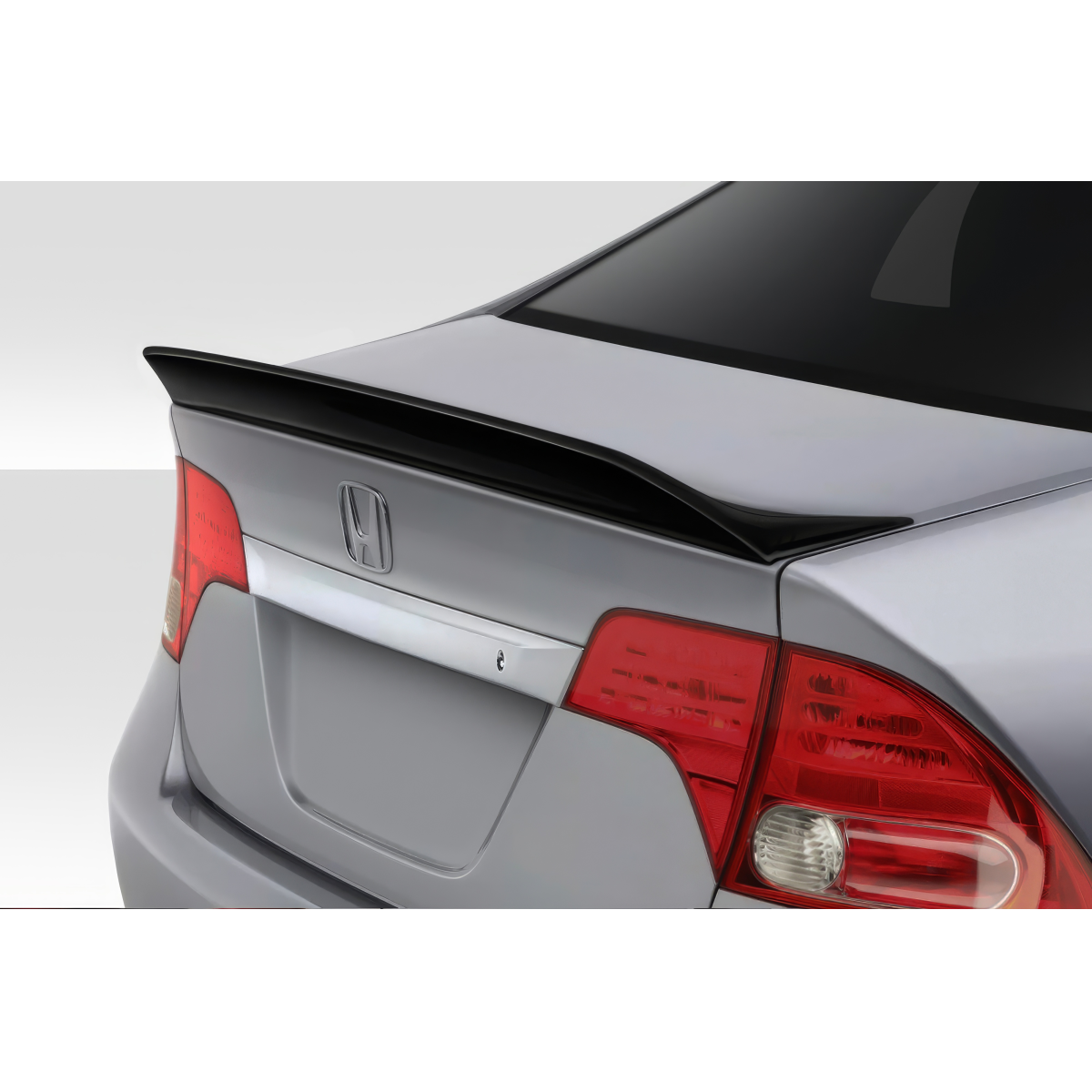 Modify your Honda Civic 2006 with our Exterior/Wings - Rear view angle of the rear wing spoiler