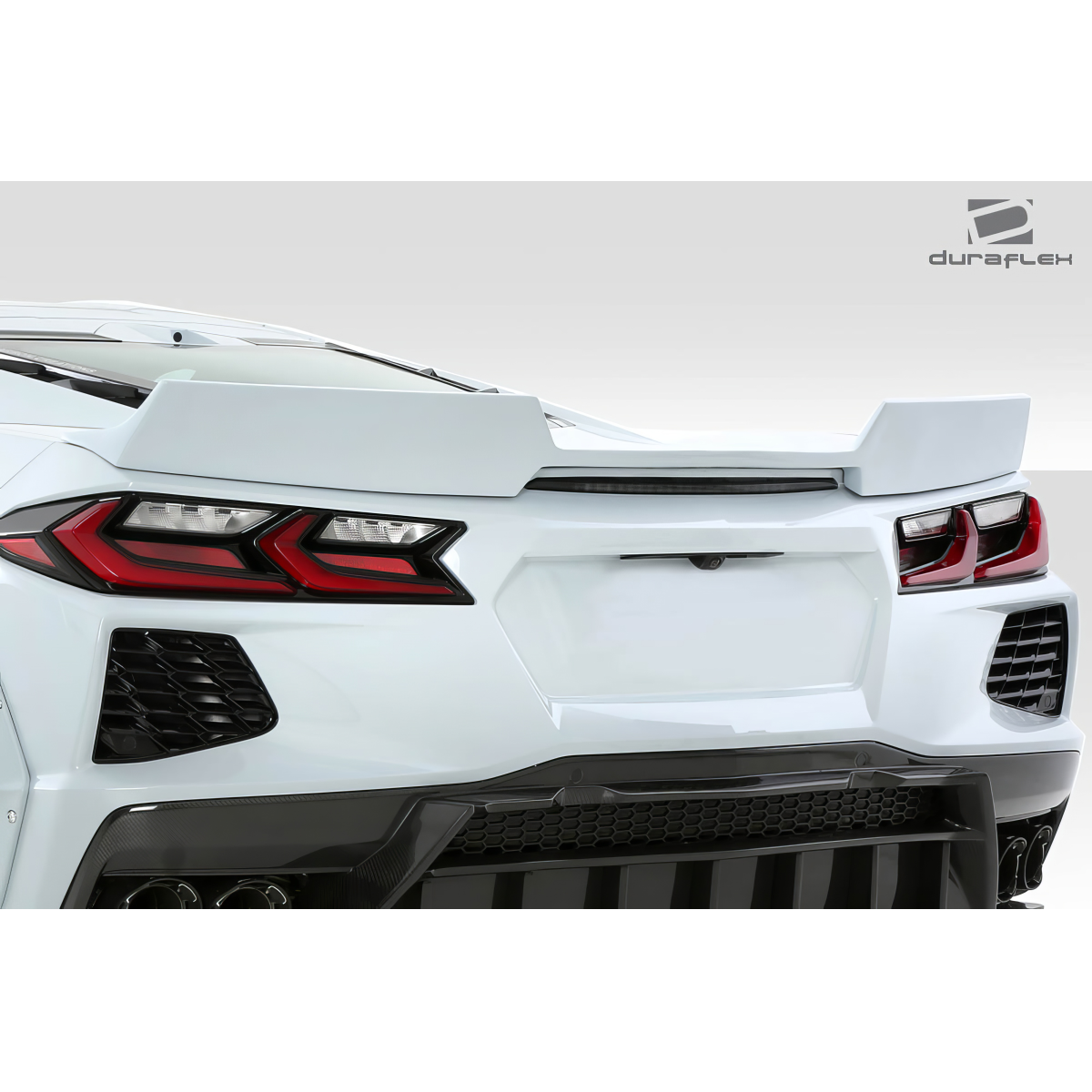 Modify your Chevrolet Corvette 2020 with our Exterior/Wings - Rear three quarter angle view of the rear wing