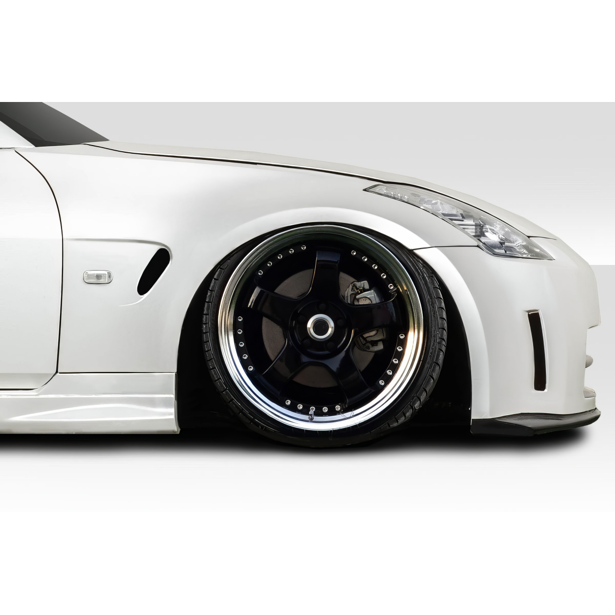 Modify your Nissan 350Z 2003 with our Exterior/Fenders - Close up side view of the car fender