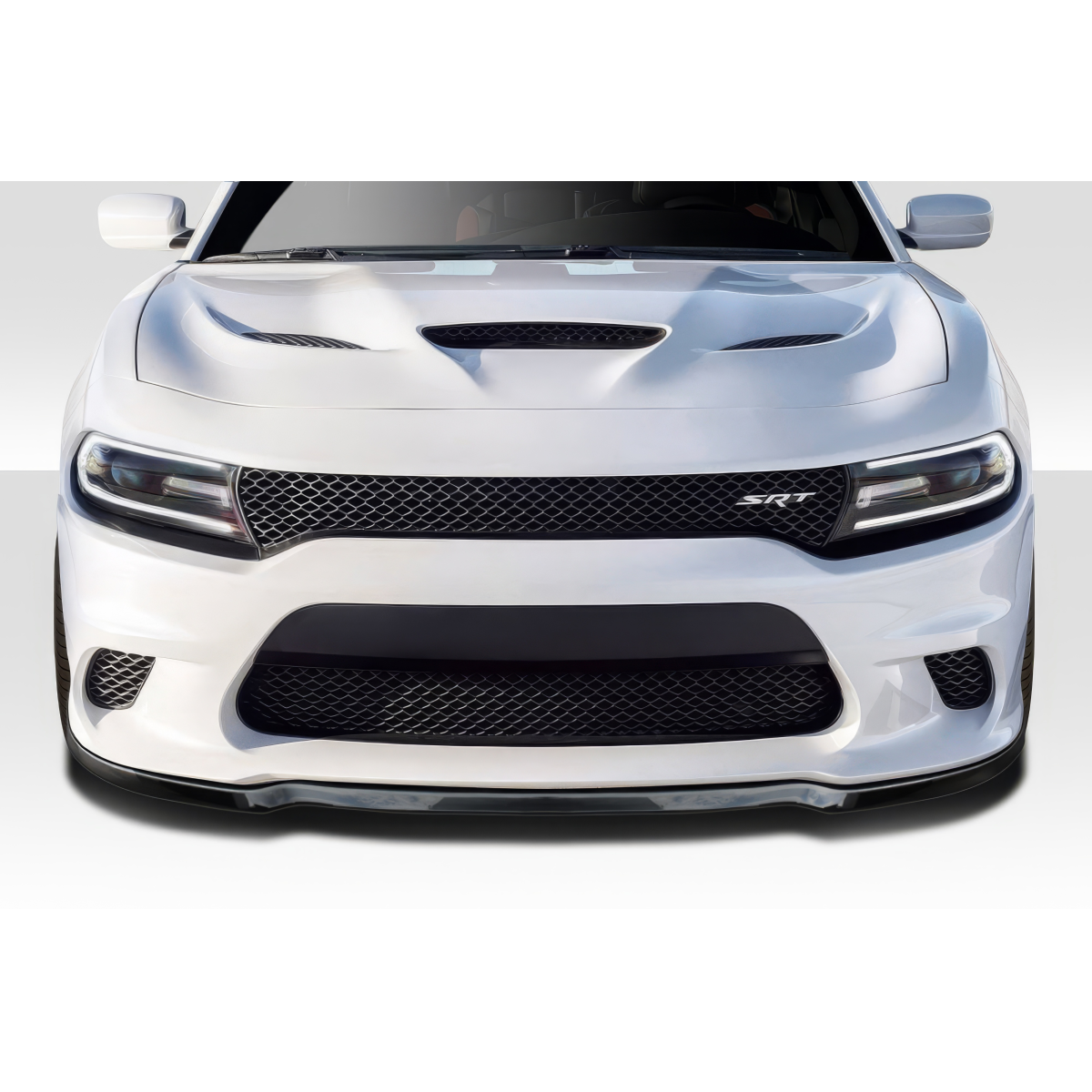 Modify your Dodge Charger 2015 with our Exterior/Front Bumpers or Lips - Front view at eye level with slight downward angle