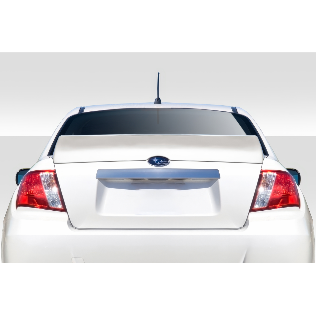 Modify your Subaru Impreza 2008 with our Exterior/Wings - Rear view angle of a Subaru Impreza