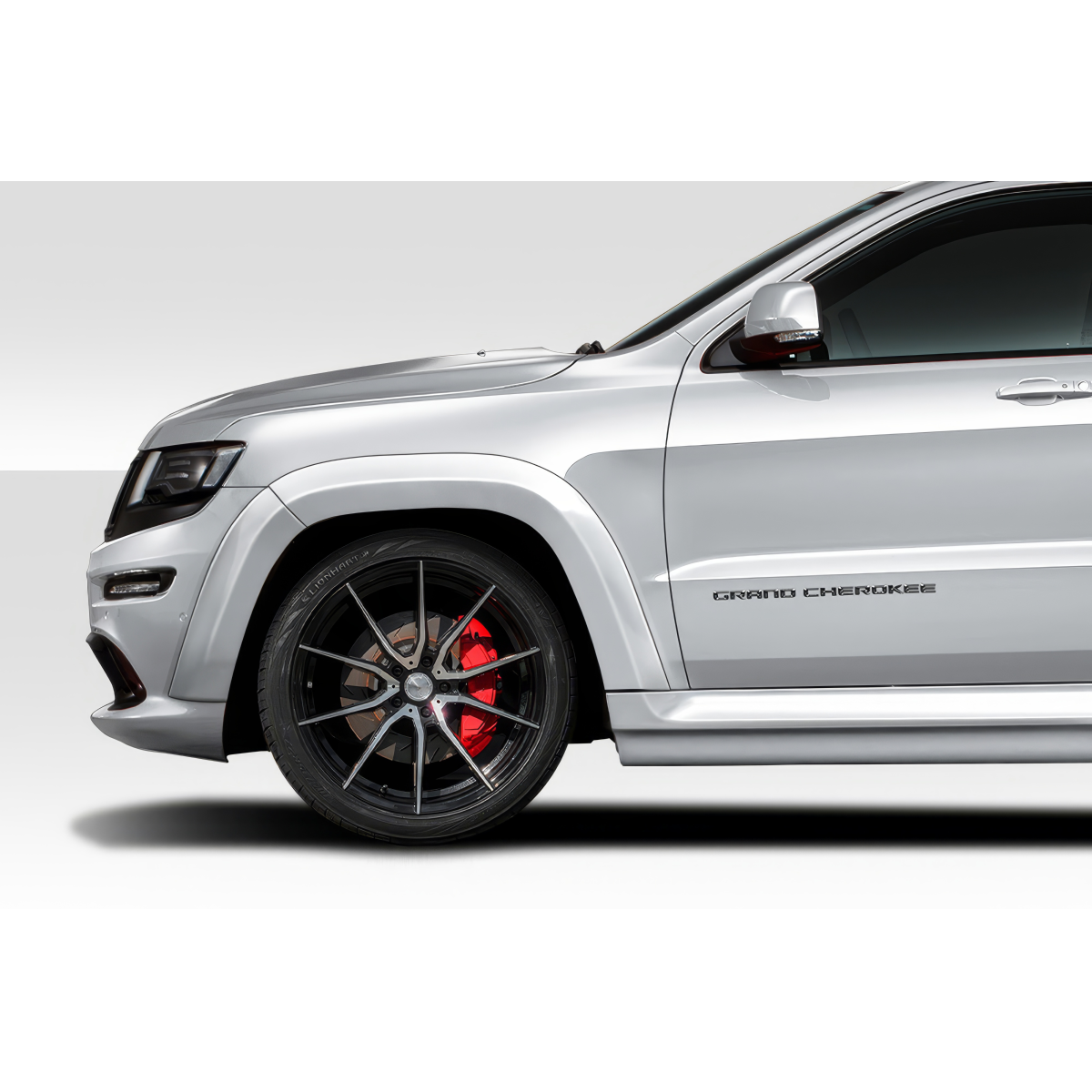 Modify your Jeep Cherokee 2011 with our Exterior/Fenders - Side angle view of the Jeep Grand Cherokee