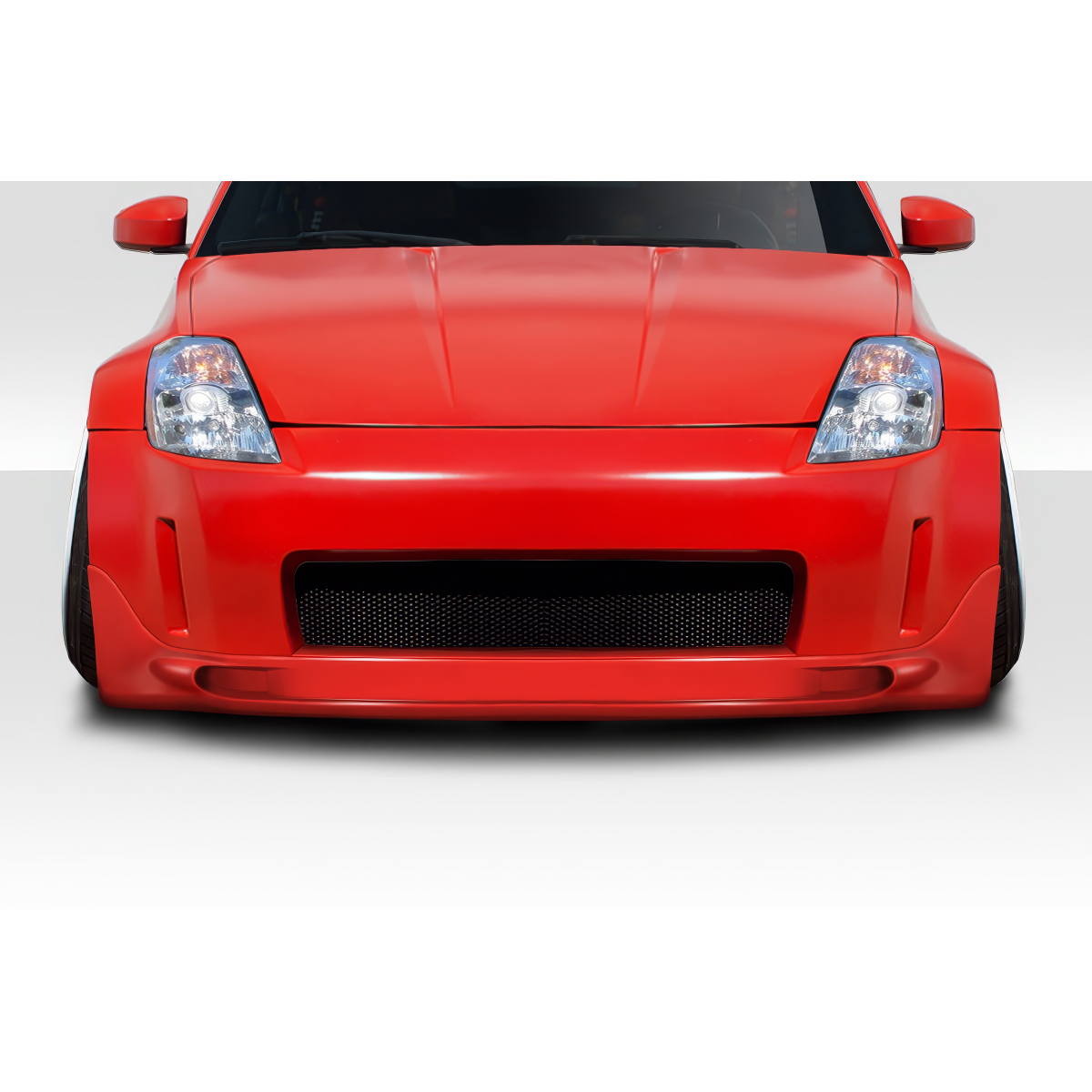 Modify your Nissan 350Z 2003 with our Exterior/Front Bumpers or Lips - Front view of the car at eye level