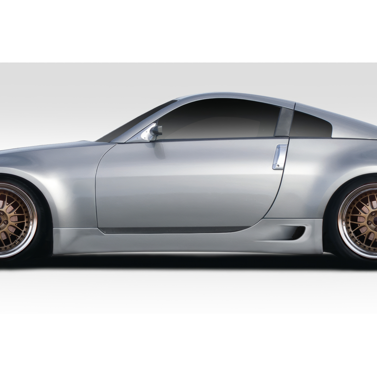 Modify your Nissan 350Z 2003 with our Exterior/Side Skirts - Side angle view of Nissan 350Z with side skirts