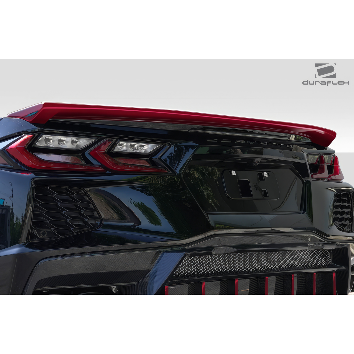 Modify your Chevrolet Corvette 2020 with our Exterior/Wings - Rear view angle of the vehicle part shown