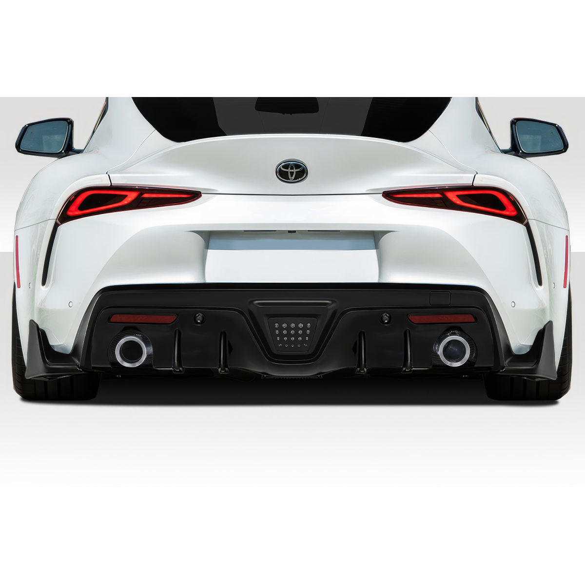 Modify your Toyota Supra 2019 with our Exterior/Diffusers - Rear view at a straight angle showing the diffuser