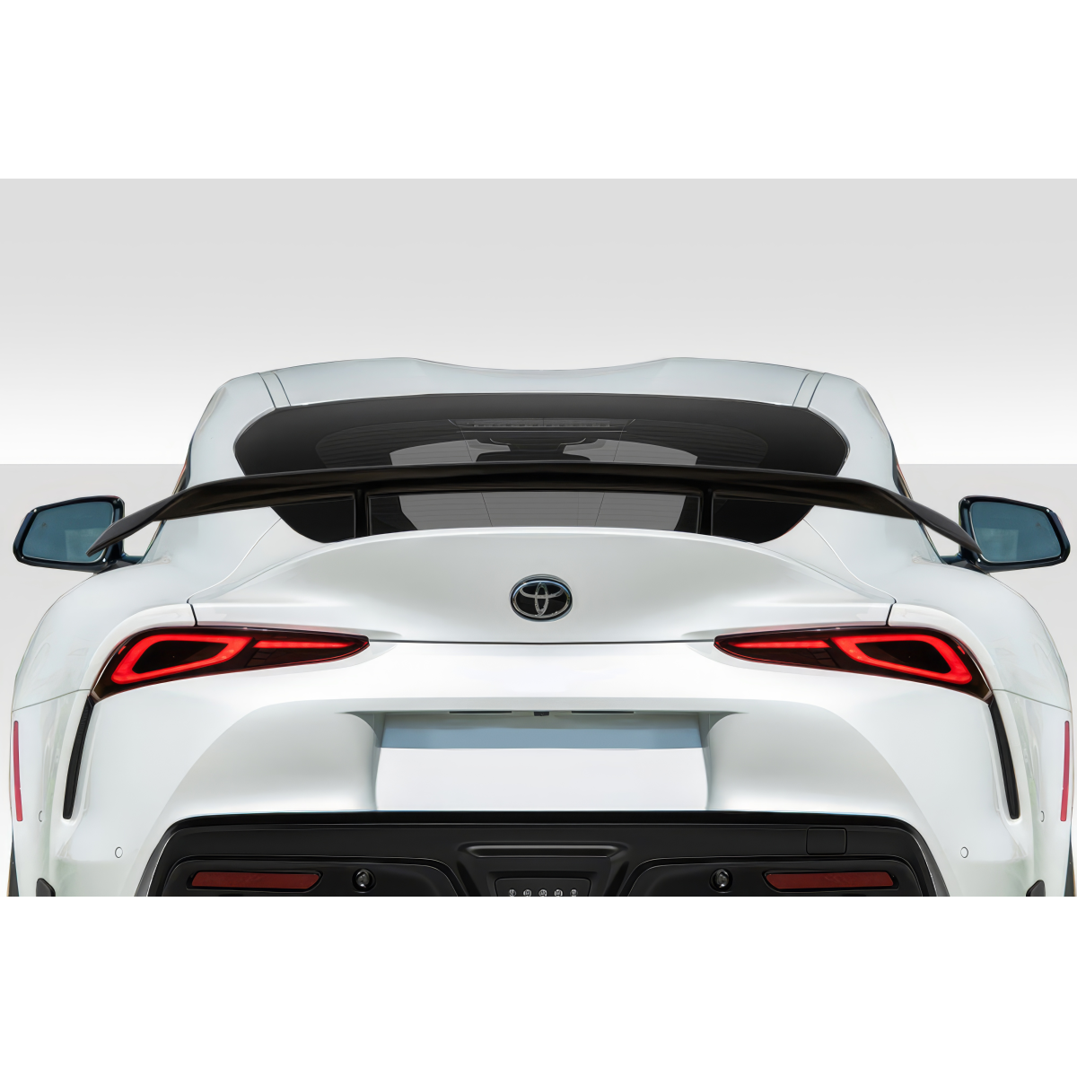 Modify your Toyota Supra 2019 with our Exterior/Wings - Rear view of vehicle at a straight angle