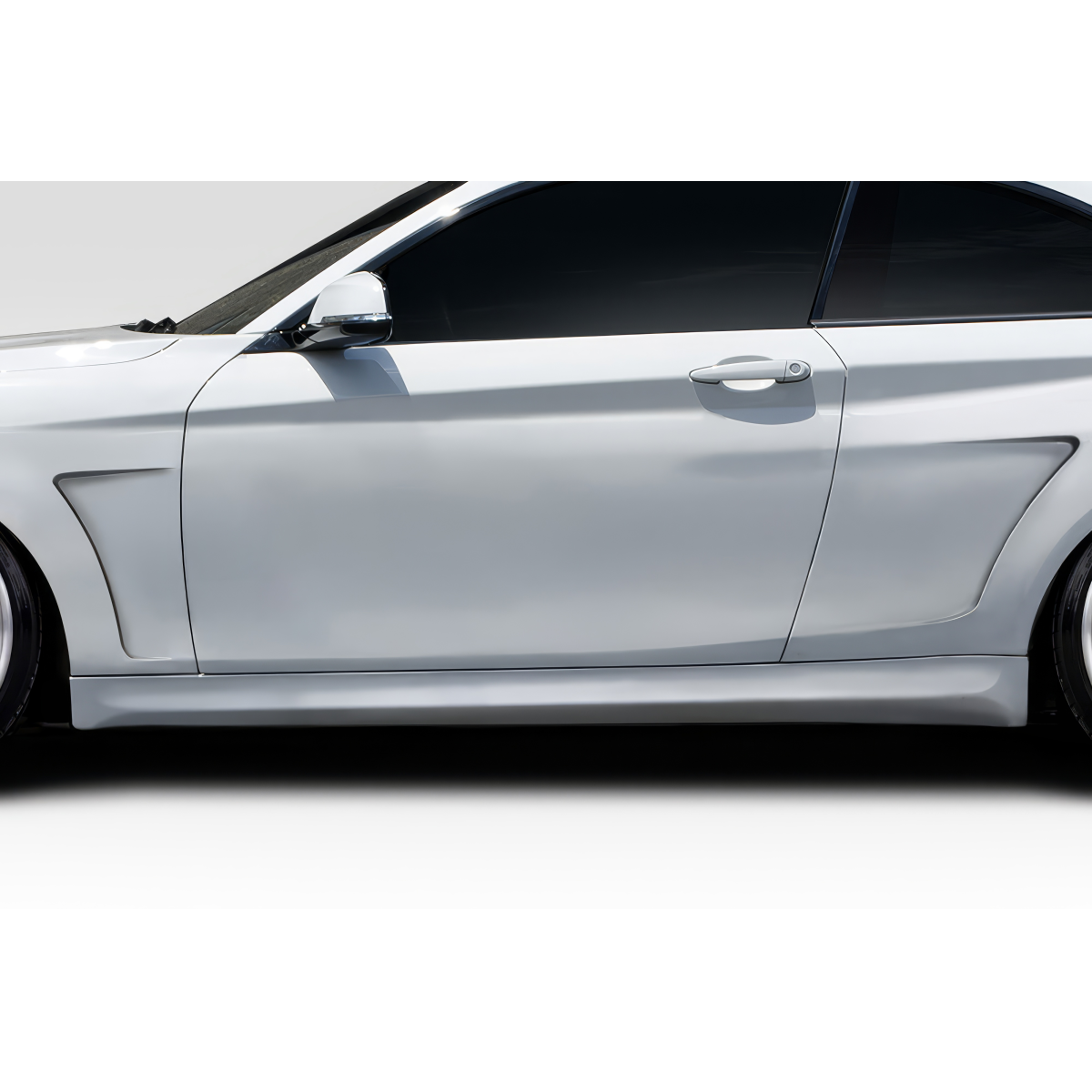 Modify your BMW 2-Series 2014 with our Exterior/Side Skirts - Side view of vehicle from a low angle