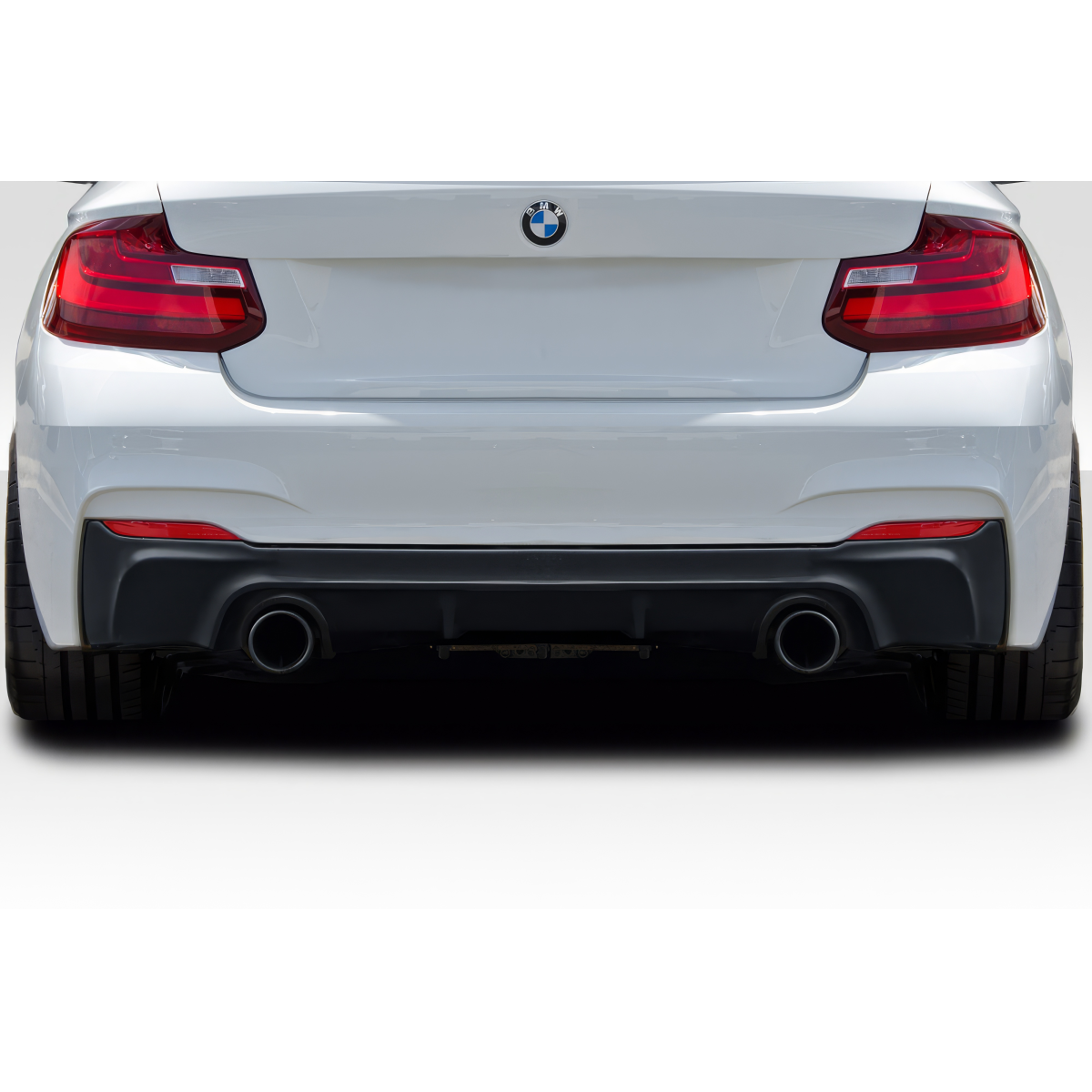 Modify your BMW 2-Series 2014 with our Exterior/Diffusers - Rear view angle of the vehicle part shown