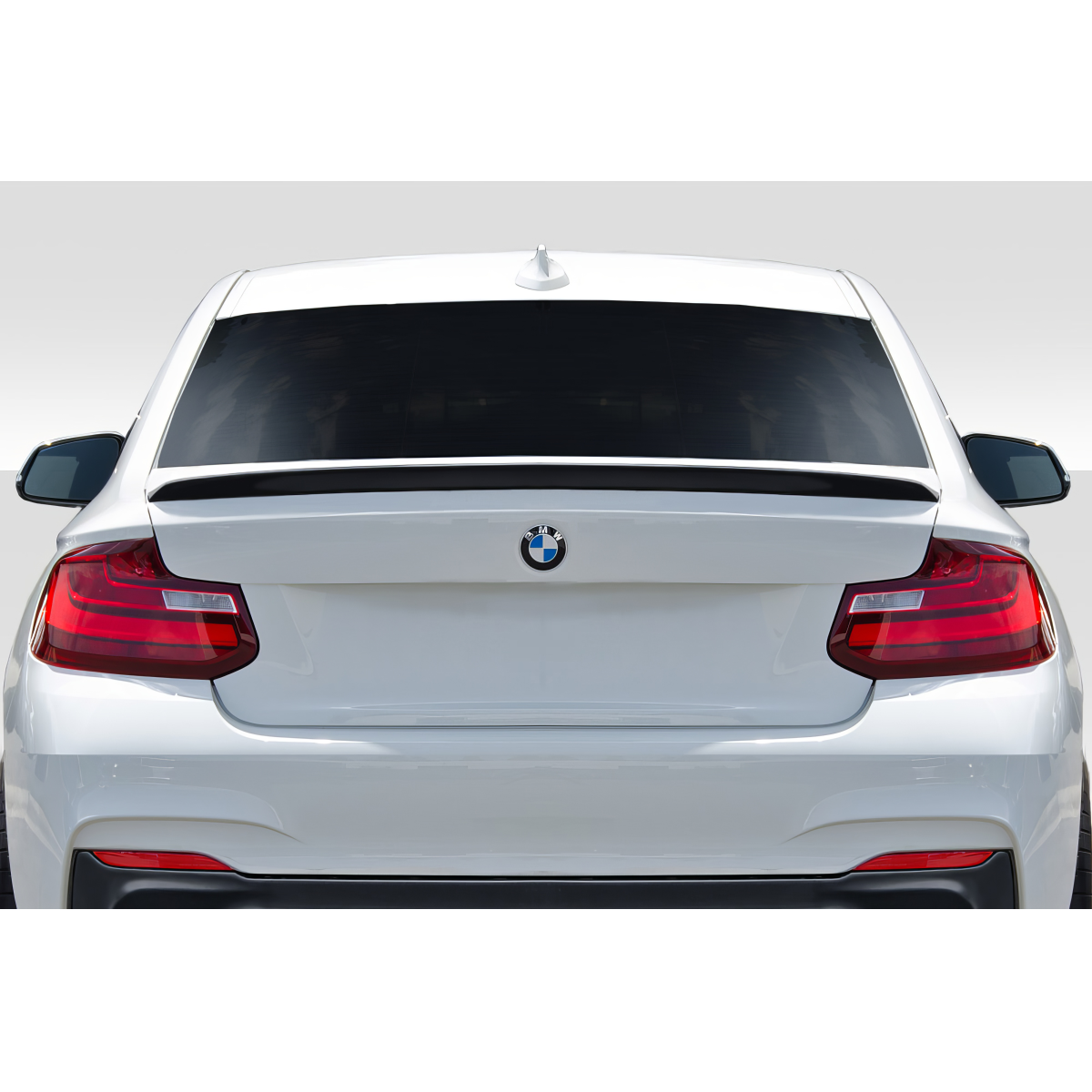 Modify your BMW 2-Series 2014 with our Exterior/Wings - Rear view angle of vehicle showing wing spoiler