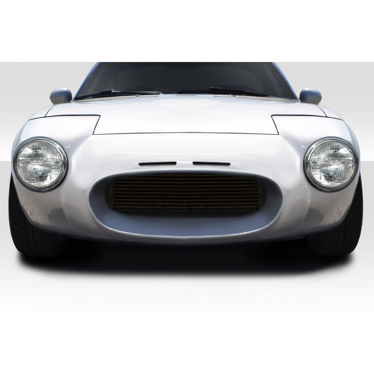 Modify your Mazda Miata 1990 with our Exterior/Front Bumpers - Front view of the car at eye level