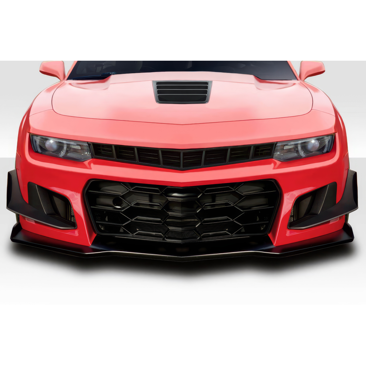 Modify your Chevrolet Camaro 2014 with our Exterior/Front Bumpers or Lips - Front view of the Chevrolet Camaro at eye level