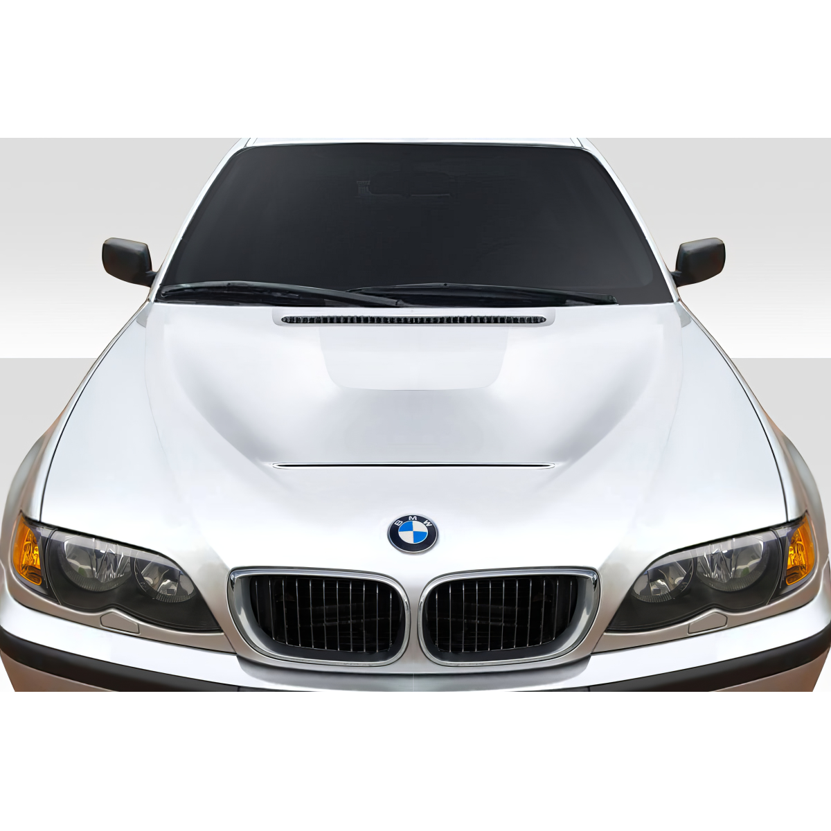 Modify your BMW 3-Series 2002 with our Exterior/Hoods - Front view of the hood at eye level