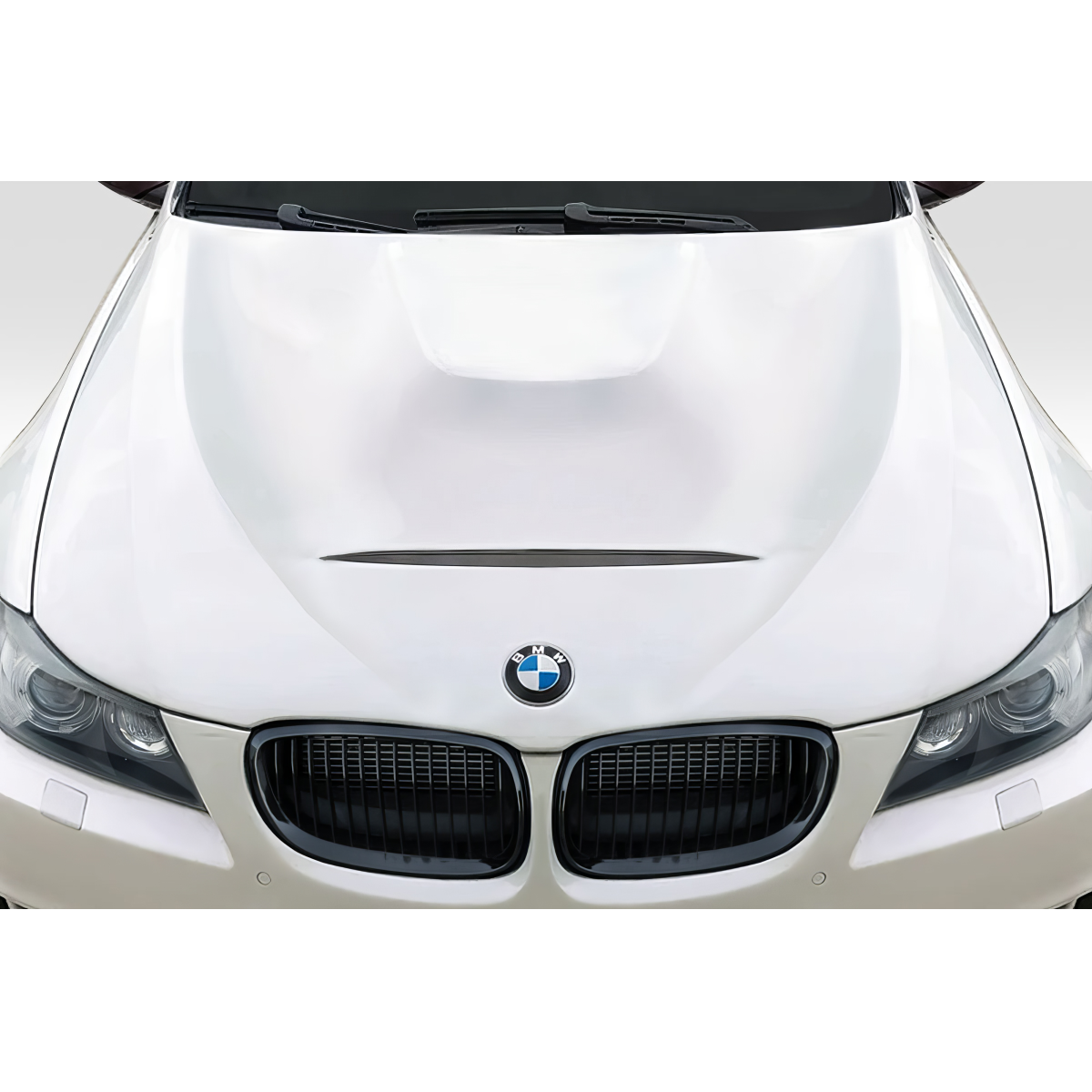 Modify your BMW 3-Series 2009 with our Exterior/Hoods - Top view of the BMW hood from above