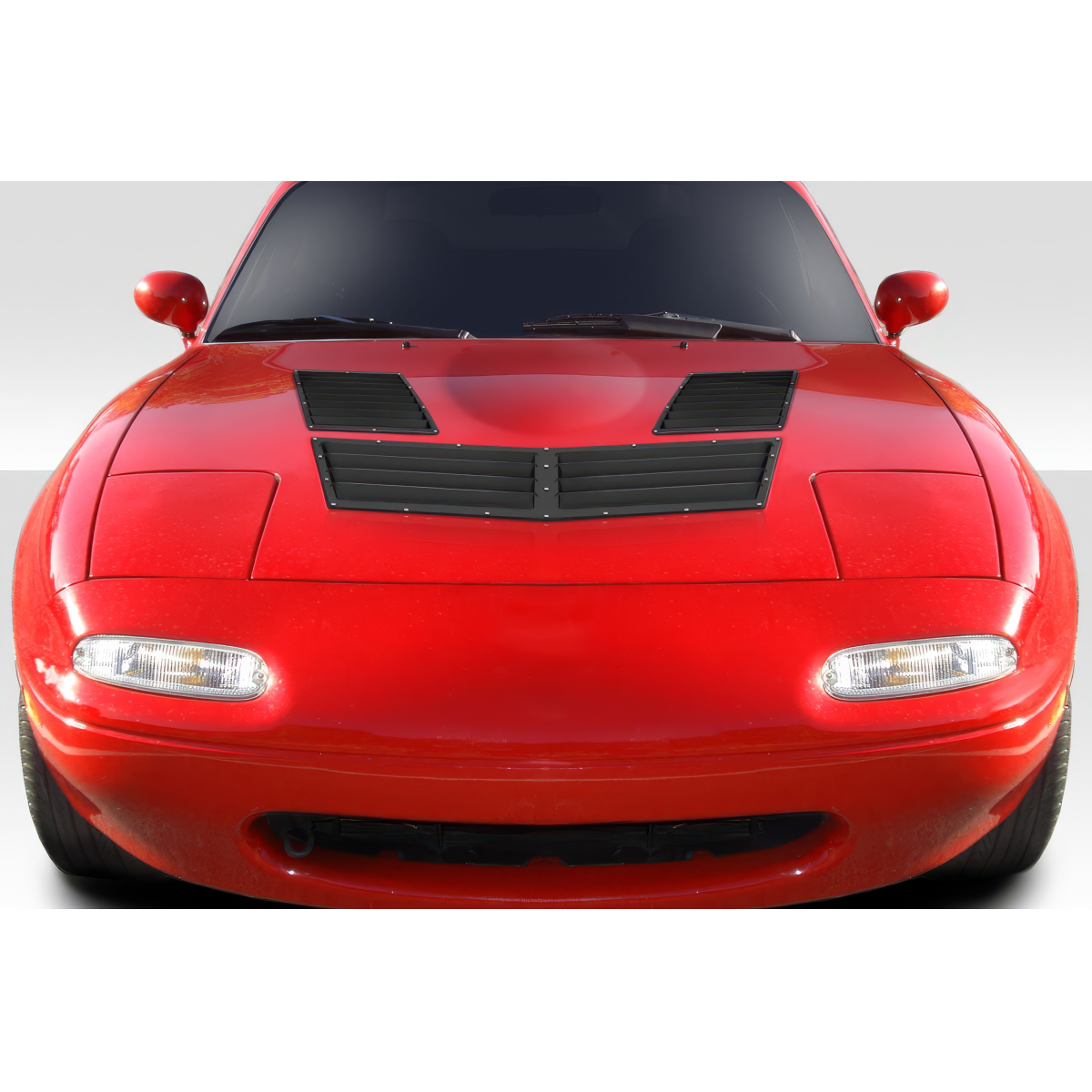 Modify your Mazda Miata 1990 with our Exterior/Hoods - Front view of a Mazda Miata hood