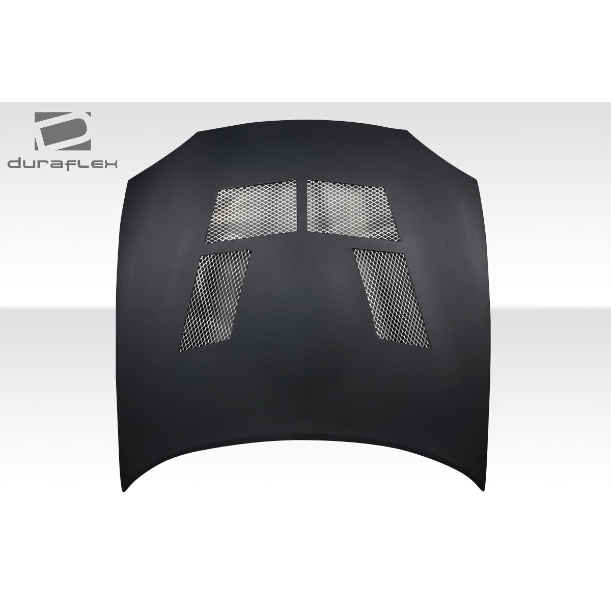 Modify your Mazda Miata 1999 with our Exterior/Hoods - Top down view of the car hood at a slight angle